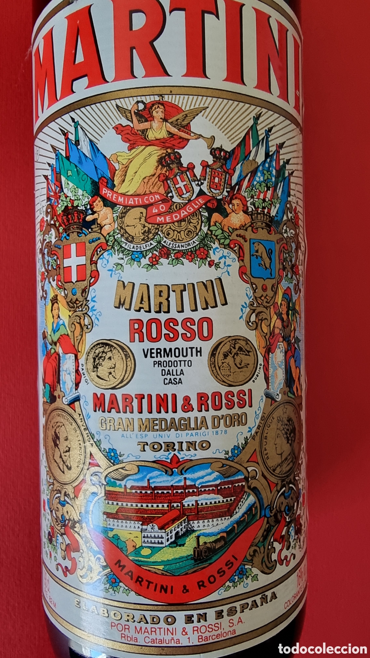 Botellas antiguas: Martini Rosso Vermouth - Foto 2