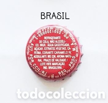Botellas antiguas: Chapa tap&oacute;n corona de Brasil - Foto 1