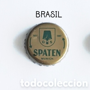 Botellas antiguas: Chapa tap&oacute;n corona de Brasil - Foto 1