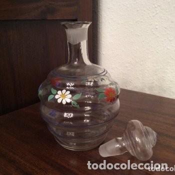 Botellas antiguas: Botella antigua pintada - Foto 1