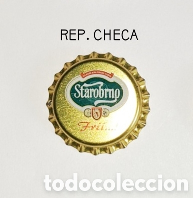 Botellas antiguas: Chapa corona sin usar Rep. Checa - Foto 1