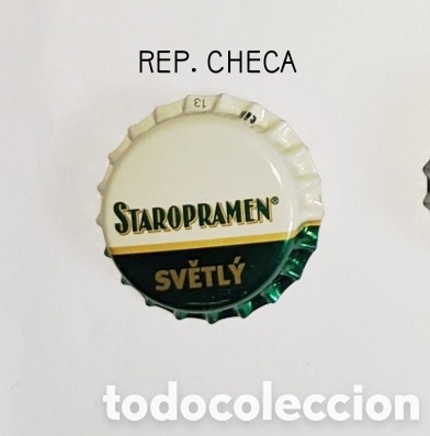 Botellas antiguas: Chapa corona sin usar Rep. Checa - Foto 1