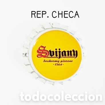 Botellas antiguas: Chapa corona sin usar Rep. Checa - Foto 1