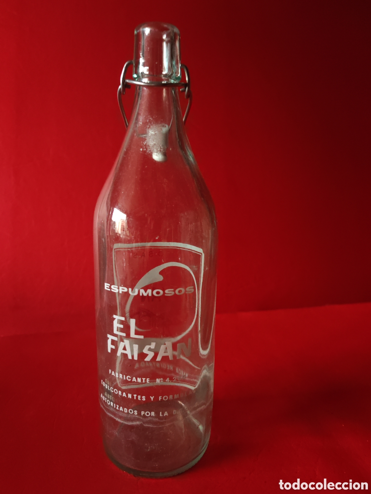 Botellas antiguas: Antigua botella de gaseosa, el faisan - Foto 2