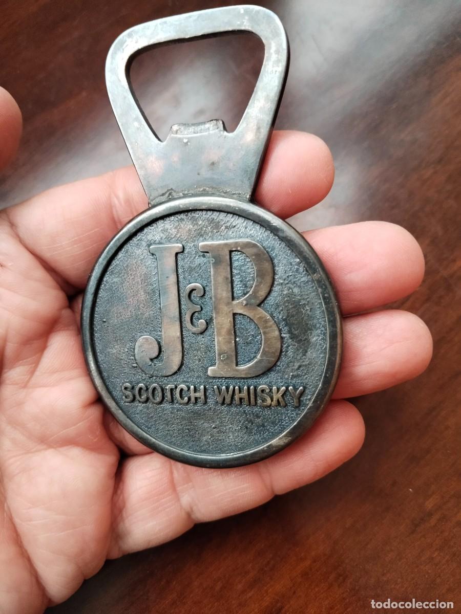 Botellas antiguas: Abrebotellas WHISKY JB. - Foto 4