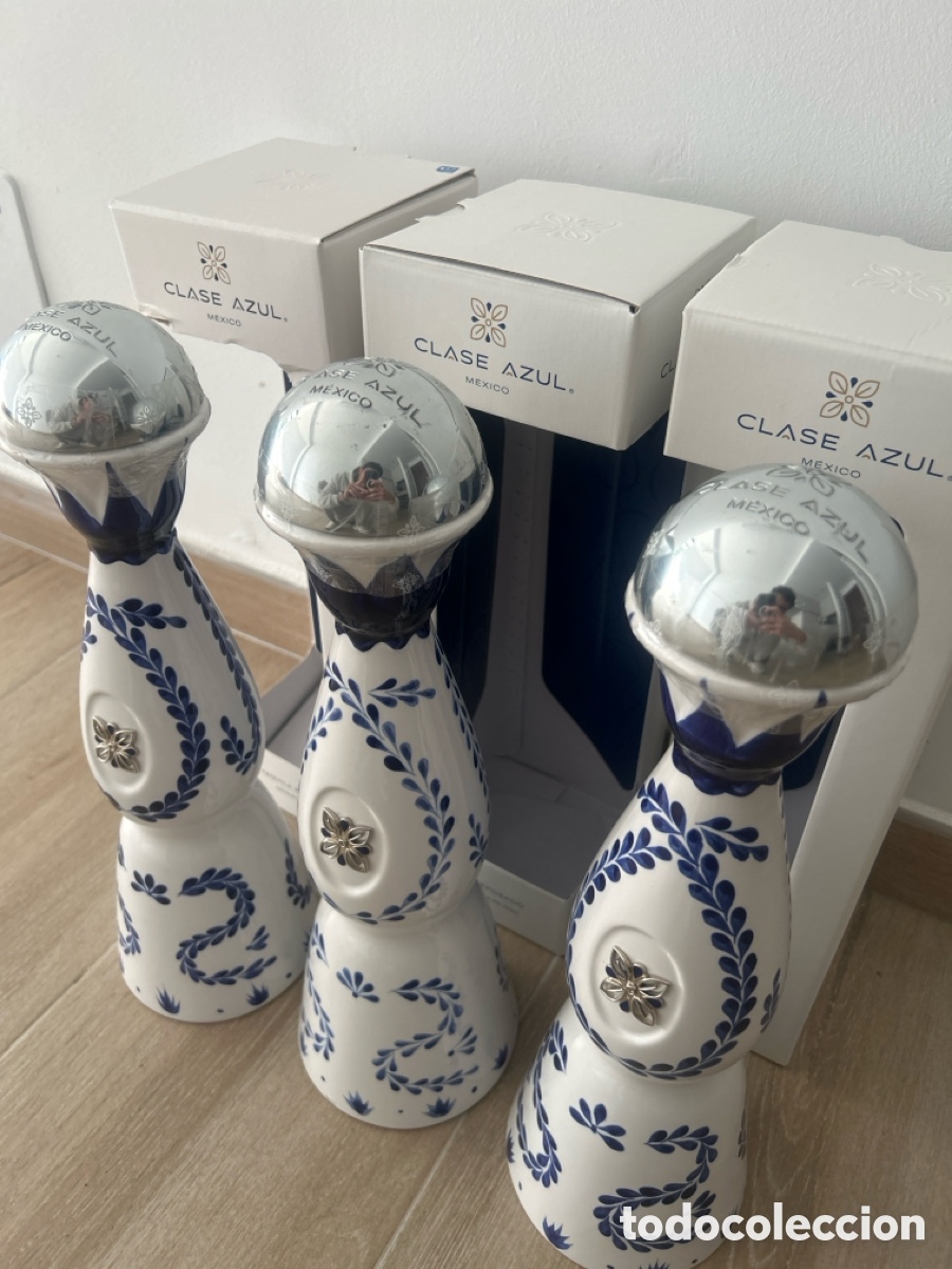 Botellas antiguas: Botellas clase azul reposado - Foto 2