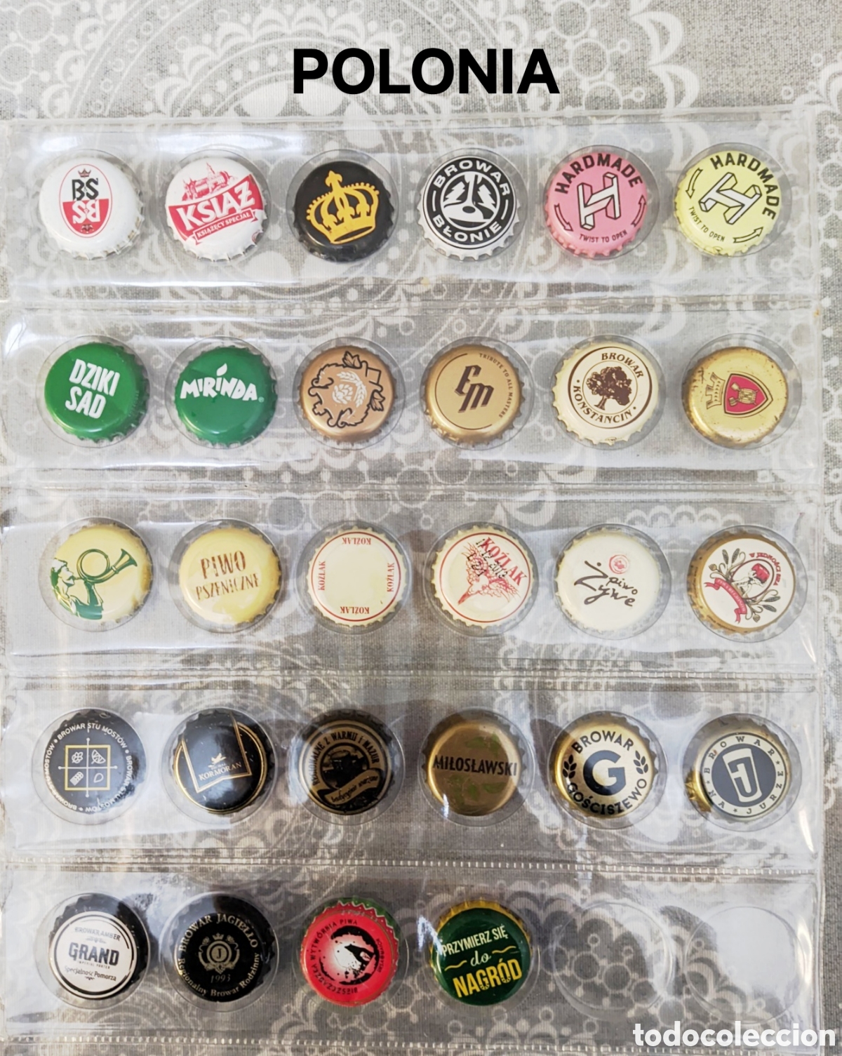 Botellas antiguas: Chapas corona de Polonia a elegir - Foto 1
