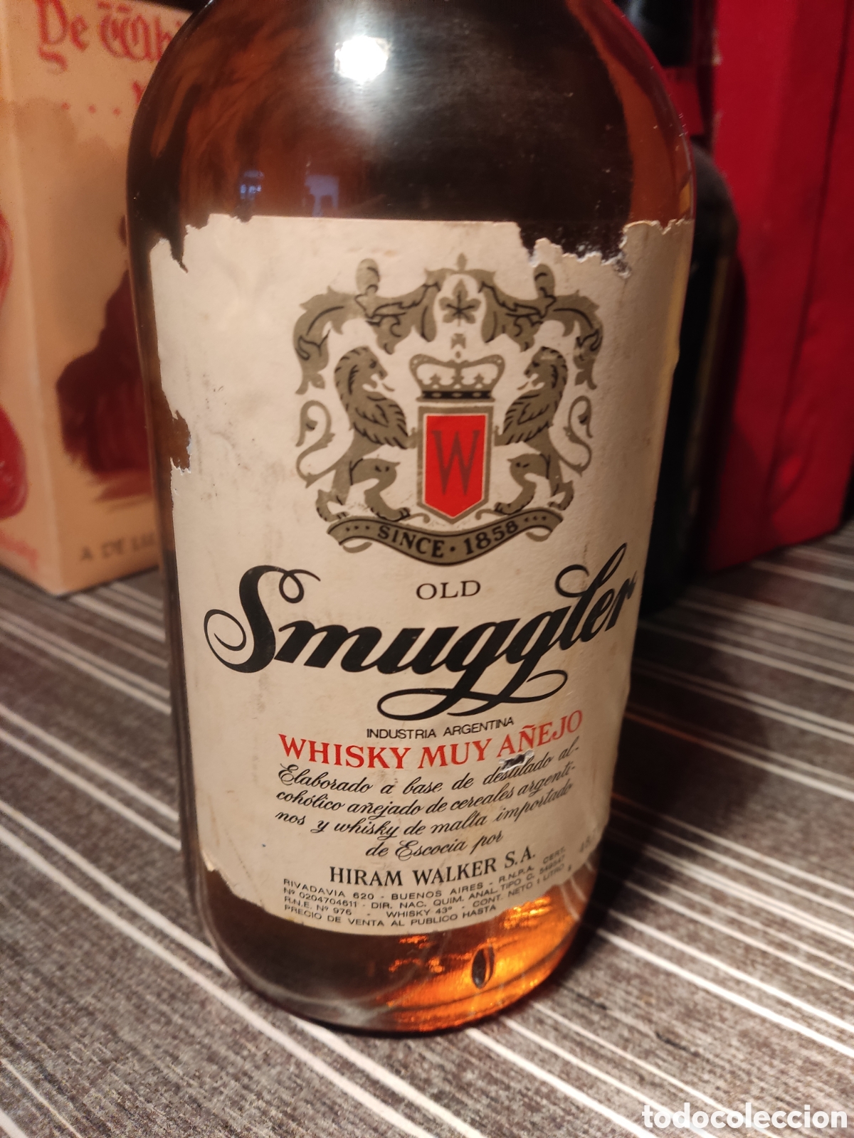 Botellas antiguas: Whisky Smuggler 1 litro - Foto 2