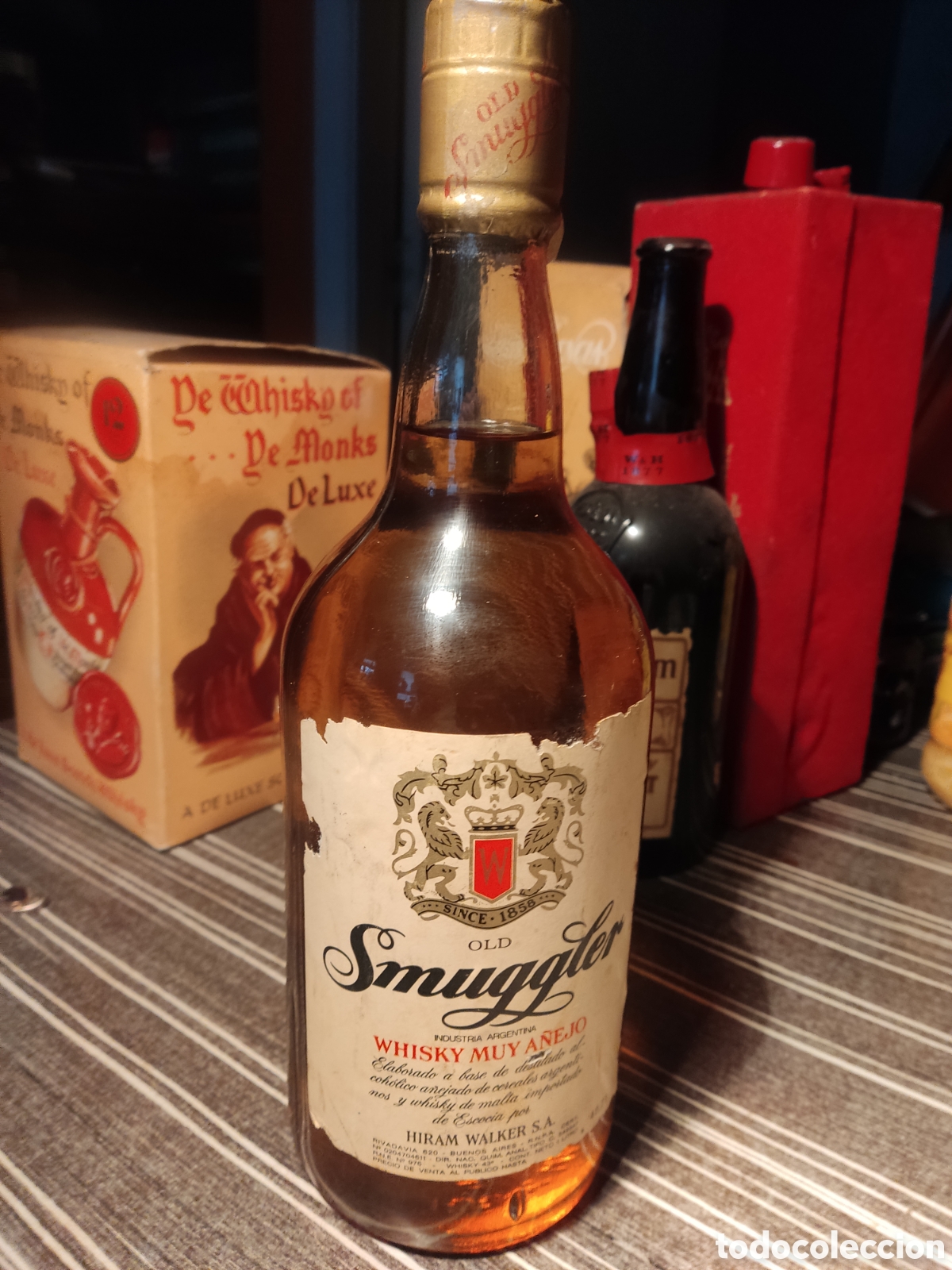 Botellas antiguas: Whisky Smuggler 1 litro - Foto 1