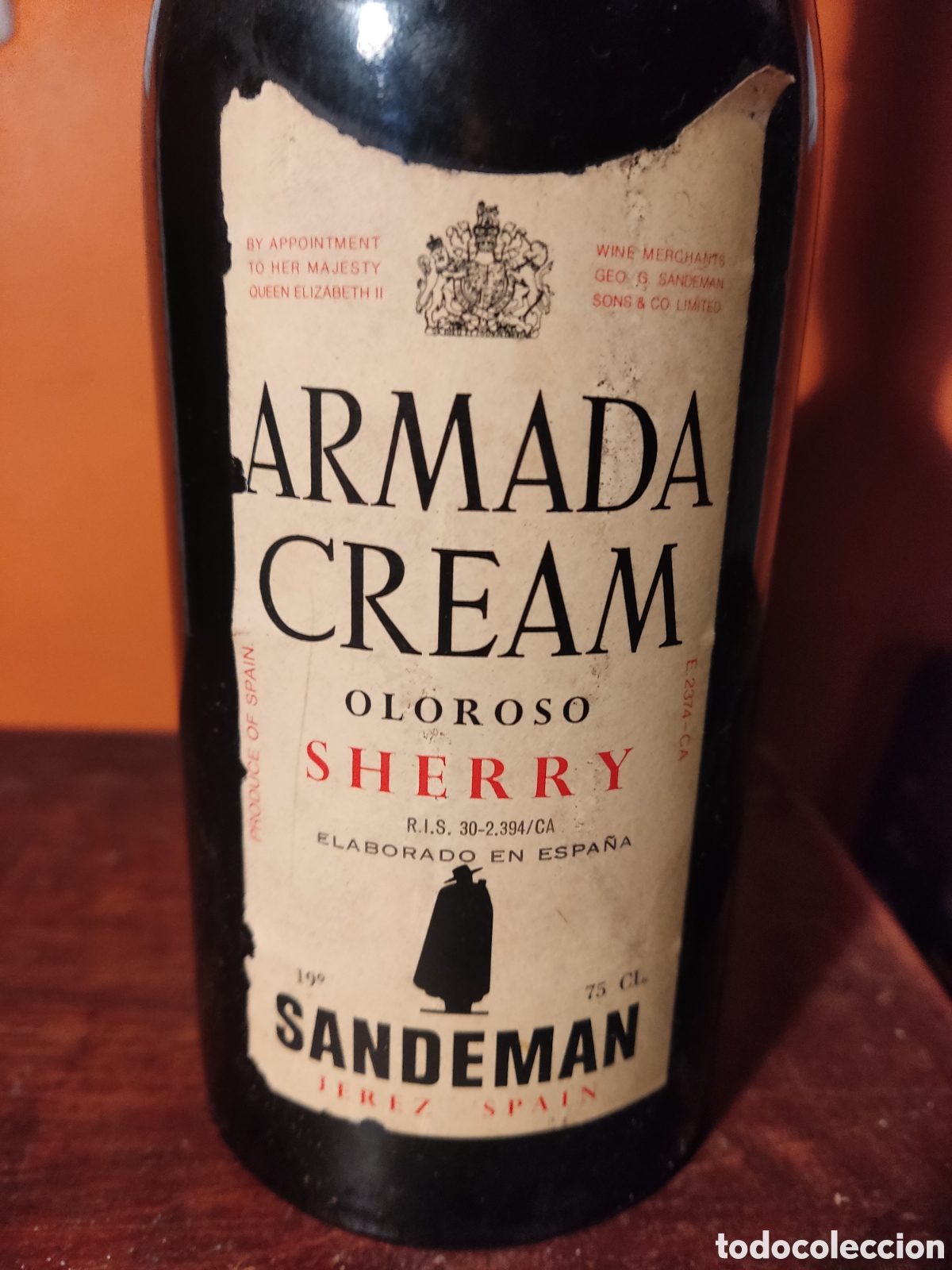 Botellas antiguas: Botella Armada Cream Sandemam - Foto 2