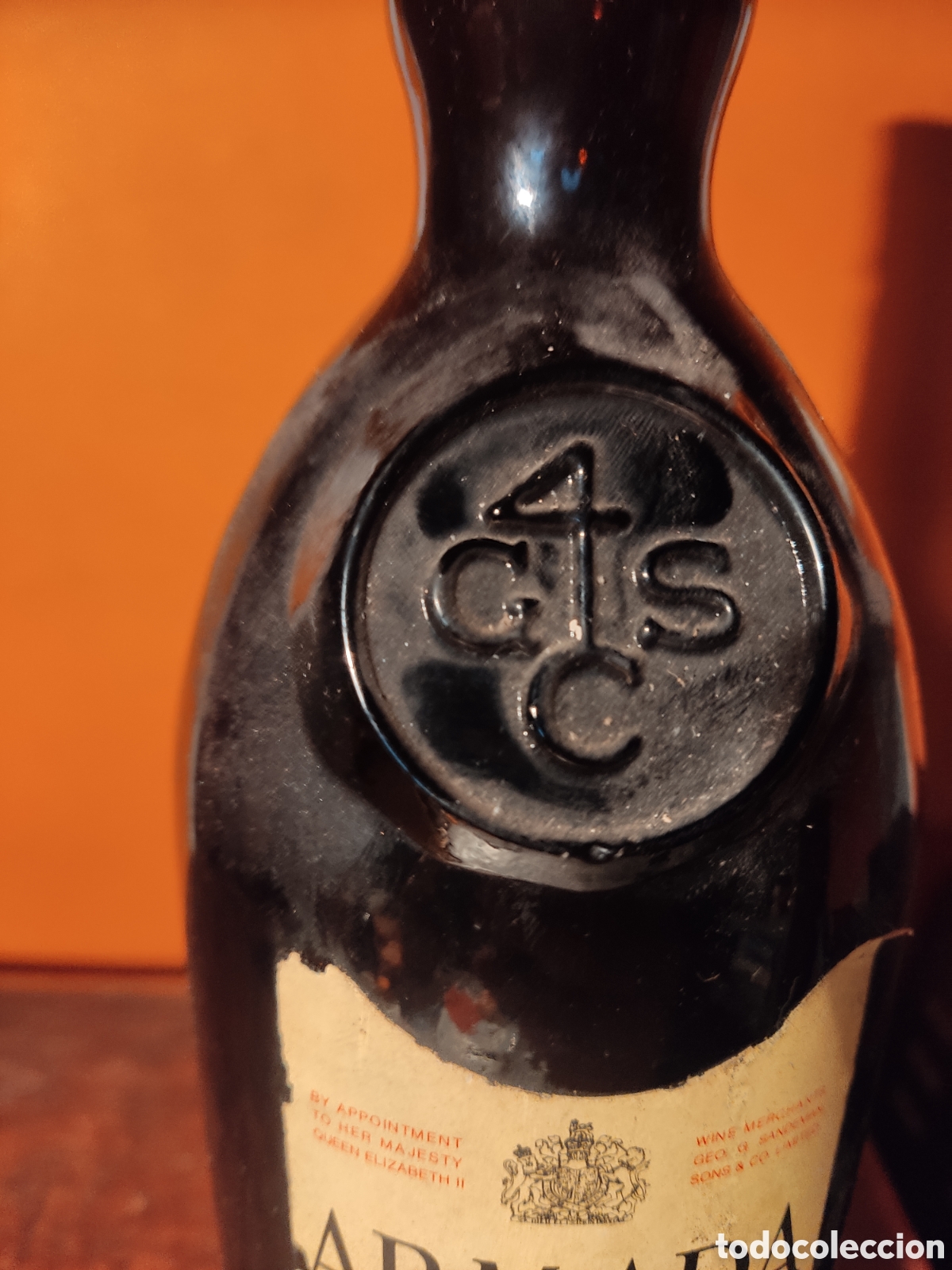Botellas antiguas: Botella Armada Cream Sandemam - Foto 3