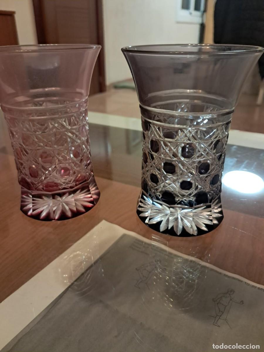 Botellas antiguas: Vaso de cerveza Edo Kiriko - Foto 2