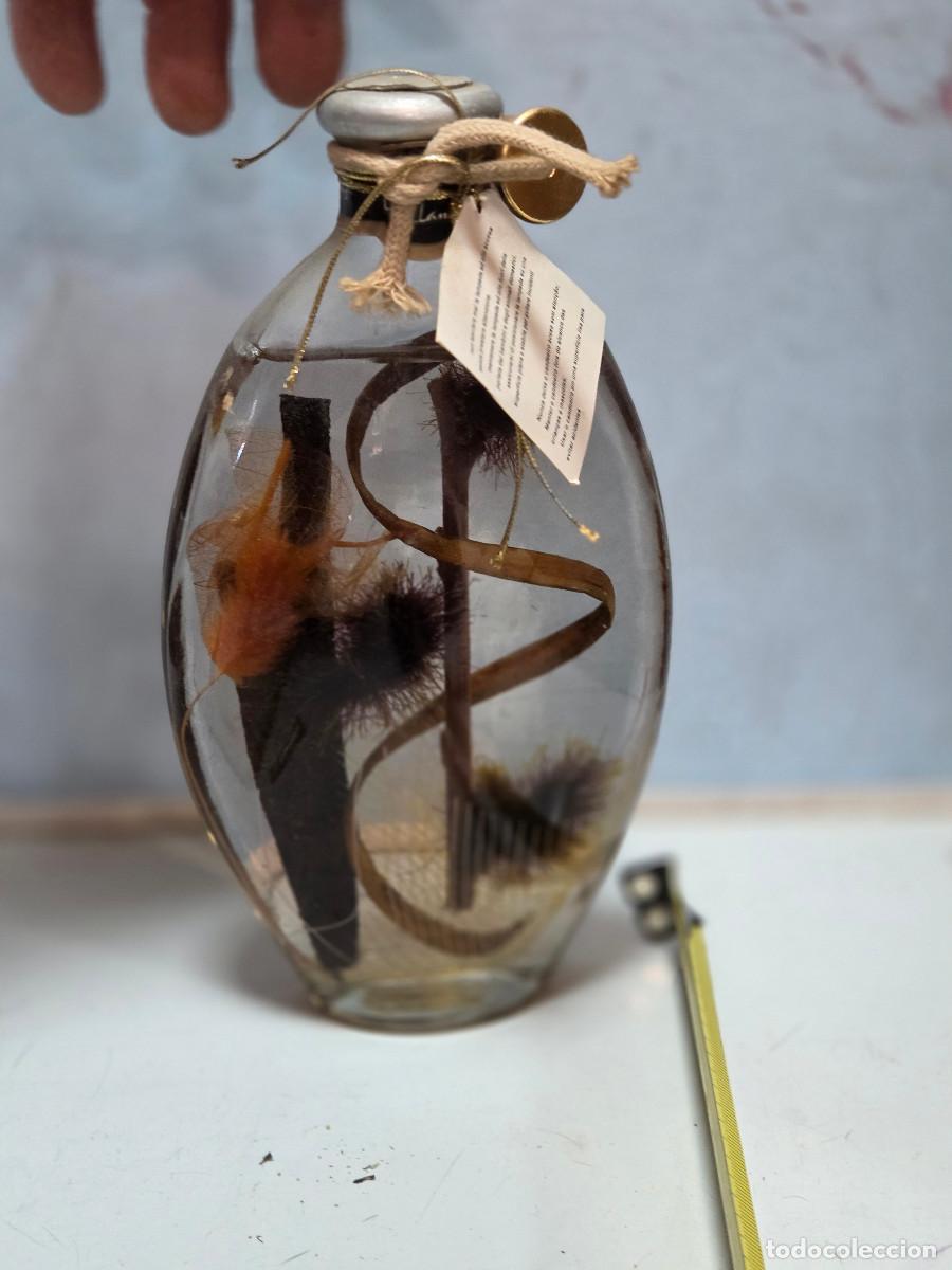 Botellas antiguas: botella decorativa flores secas - Foto 4