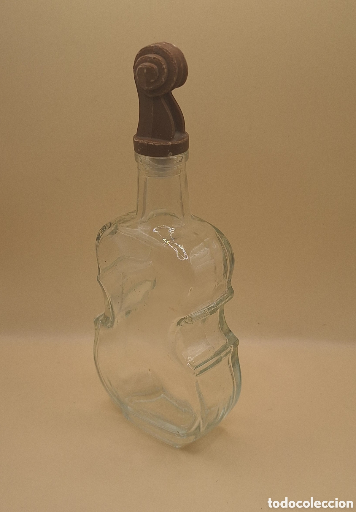 Botellas antiguas: Antigua Botella en Forma de Viol&iacute;n - Foto 3