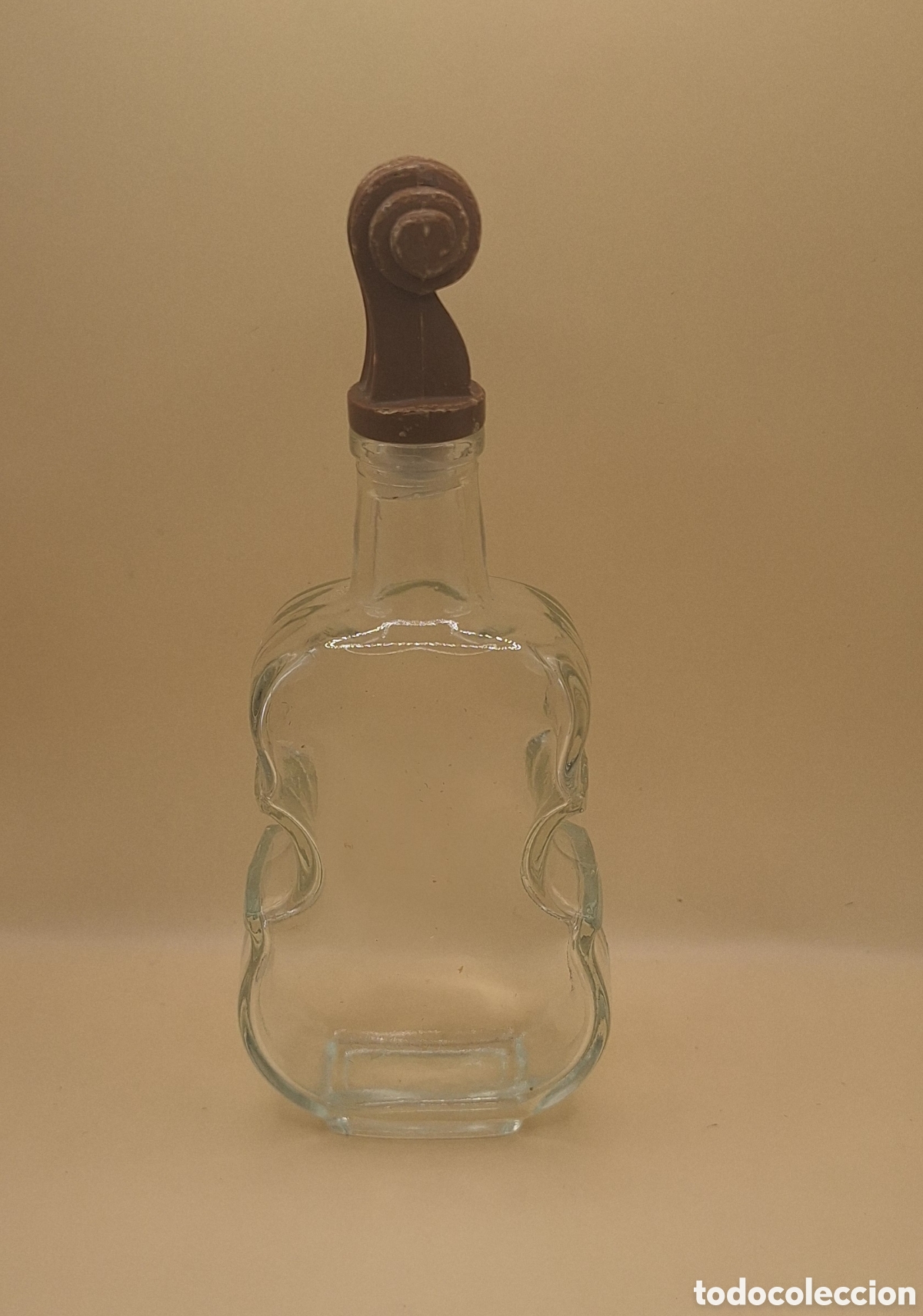 Botellas antiguas: Antigua Botella en Forma de Viol&iacute;n - Foto 4