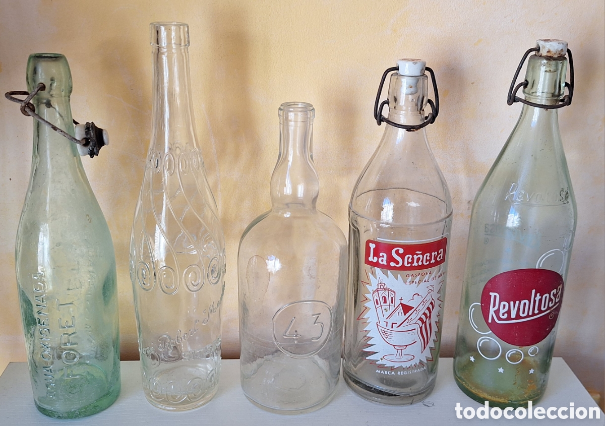 Botellas antiguas: Gran Lote de 32 Botellas Antiguas Variadas - Foto 7
