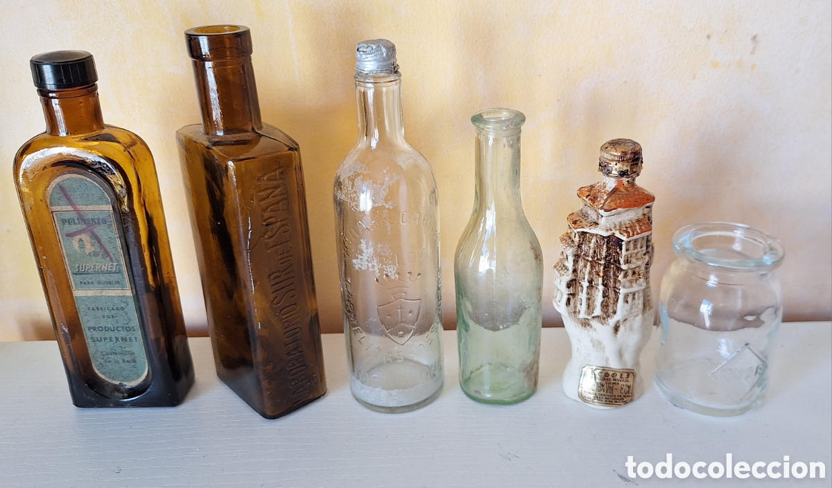 Botellas antiguas: Gran Lote de 32 Botellas Antiguas Variadas - Foto 28