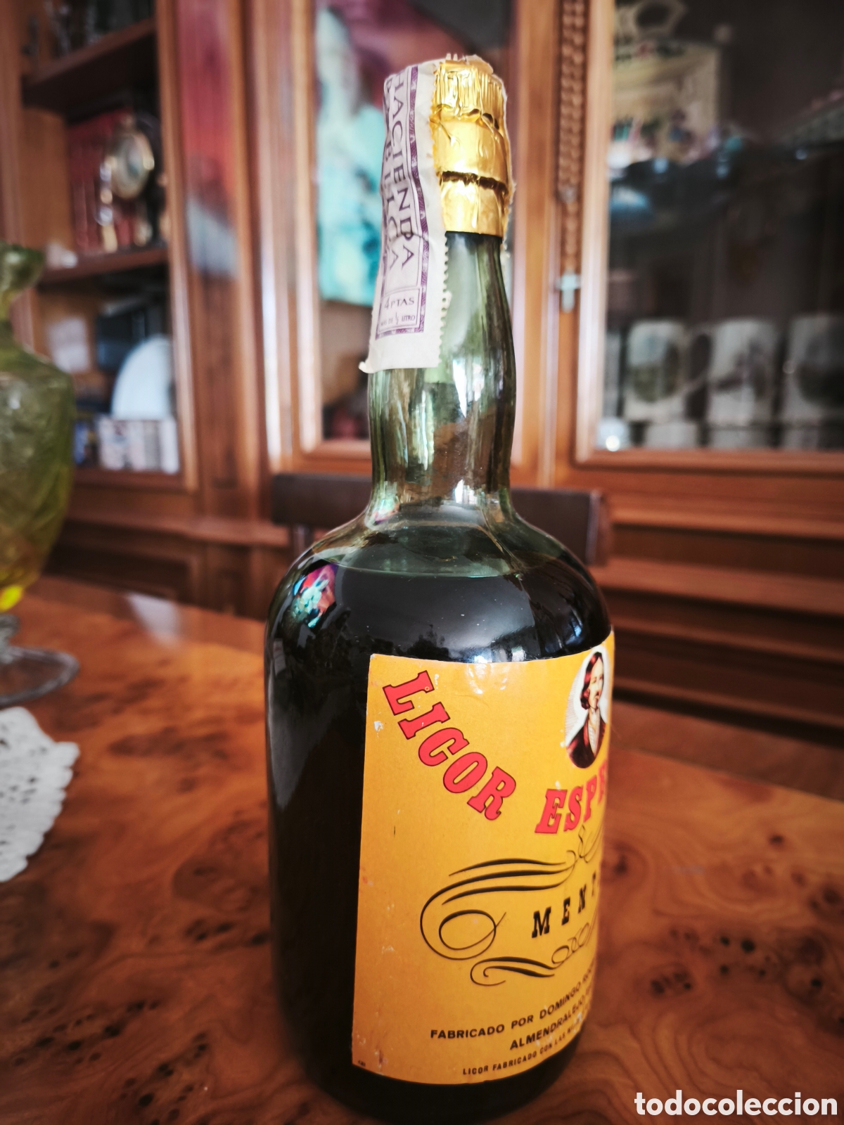 Botellas antiguas: Licor Espronceda menta - Foto 6
