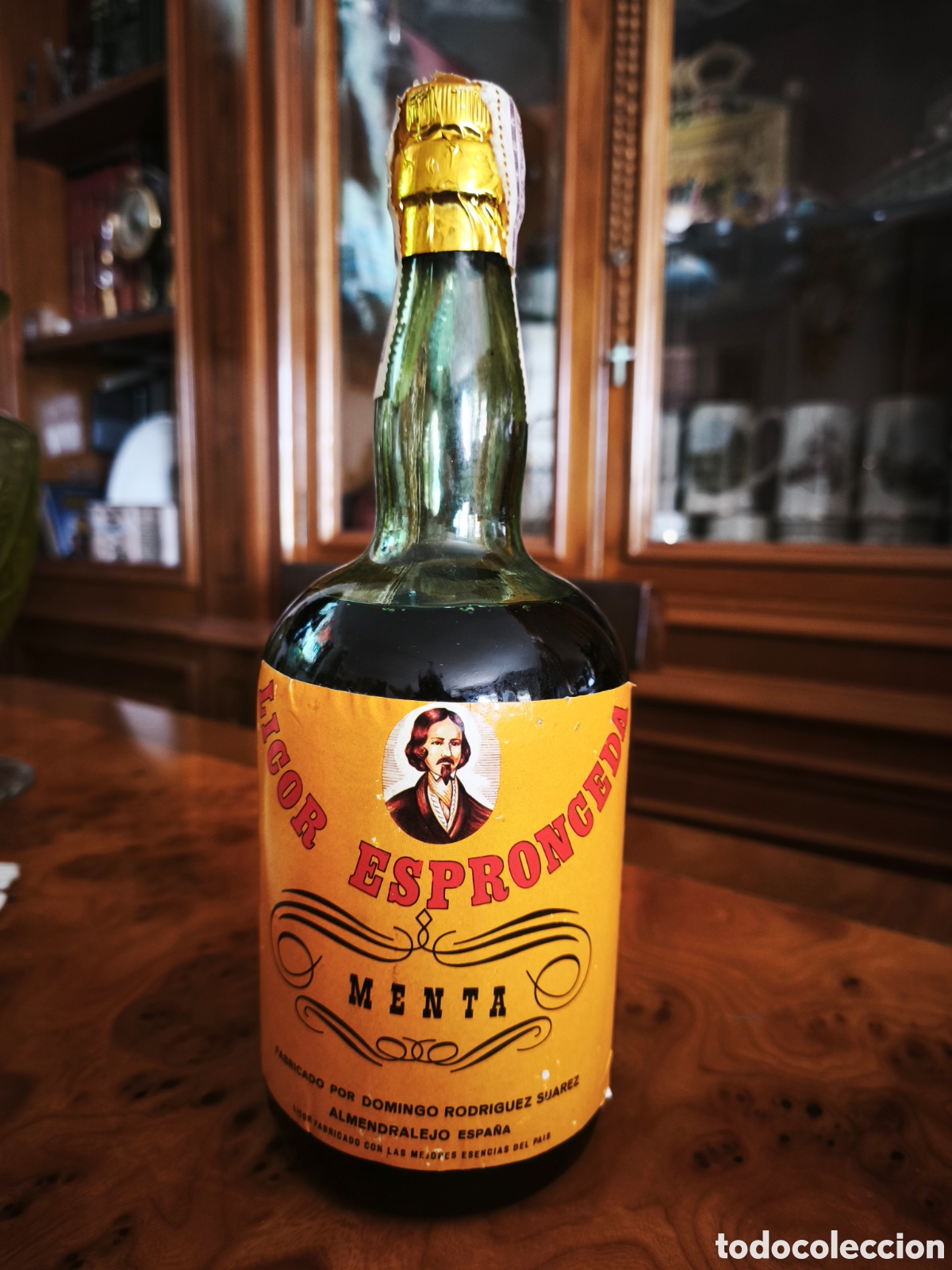 Botellas antiguas: Licor Espronceda menta - Foto 1
