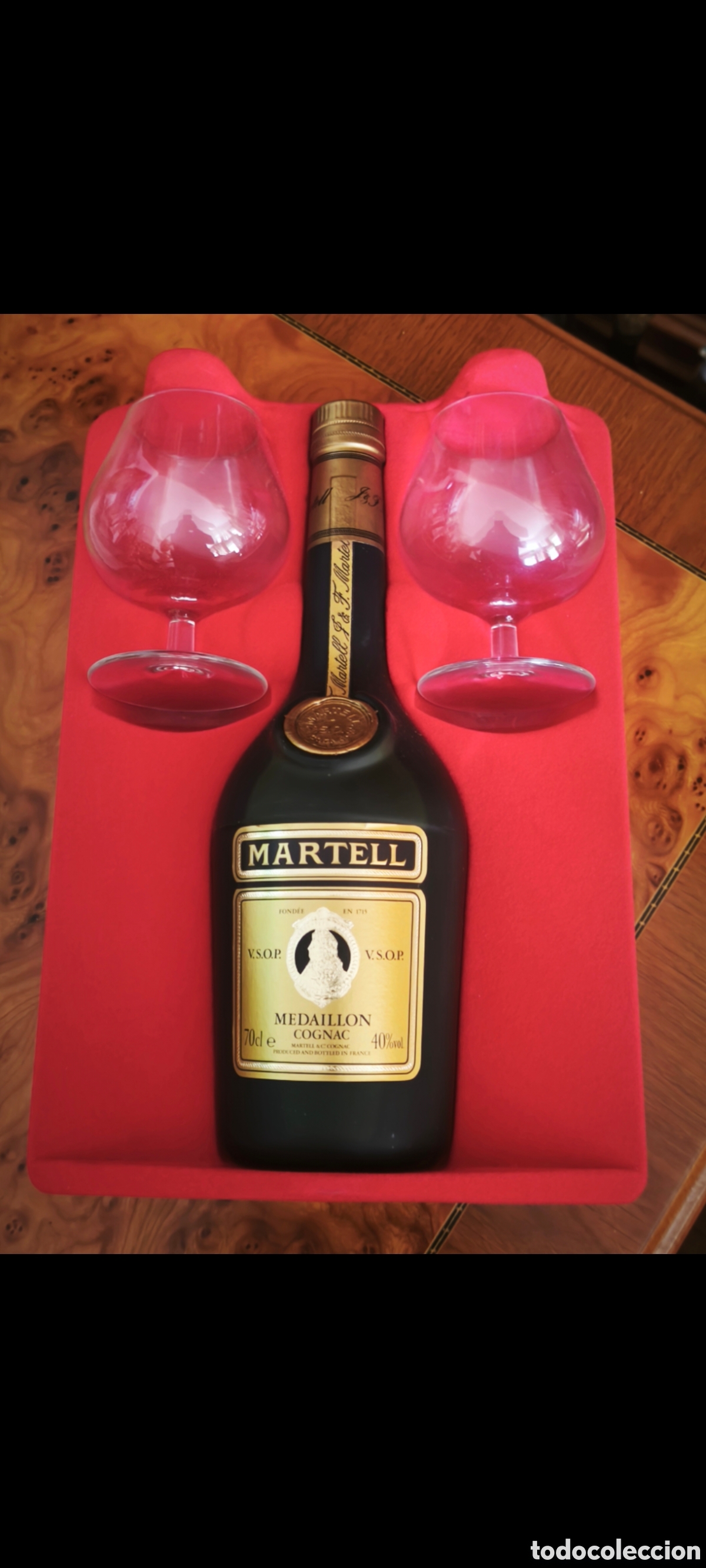 Botellas antiguas: Martell V.S.O.P Medaillon - Foto 2