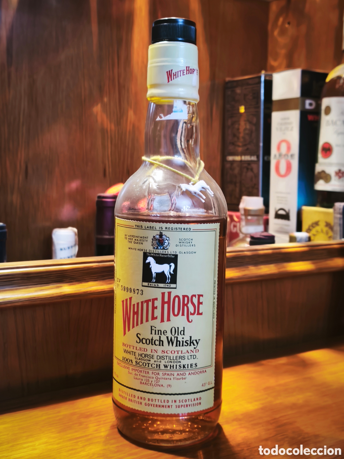Botellas antiguas: White Horse fine old scotch wisky