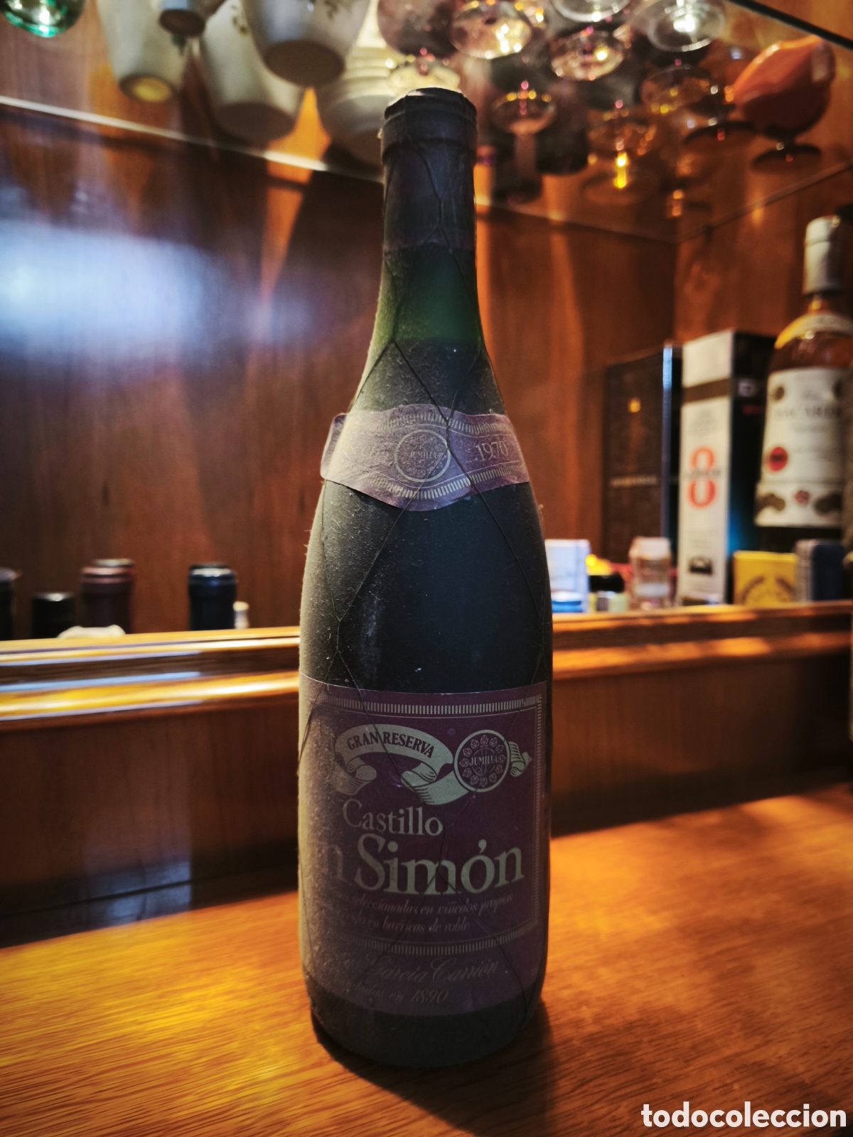 Botellas antiguas: Vino Castillo san Simon Gran reserva 1970.