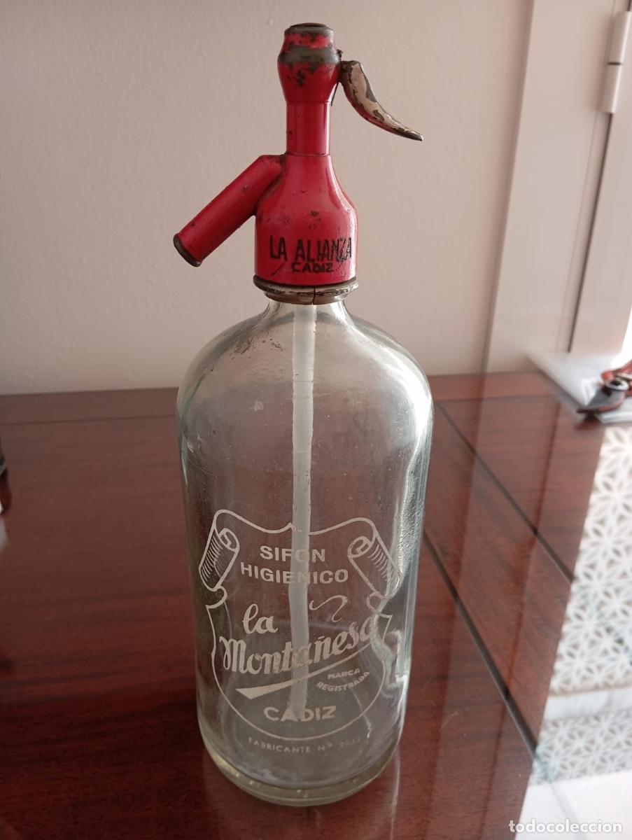 Botellas antiguas: Sif&oacute;n a&ntilde;os 50 de C&aacute;diz