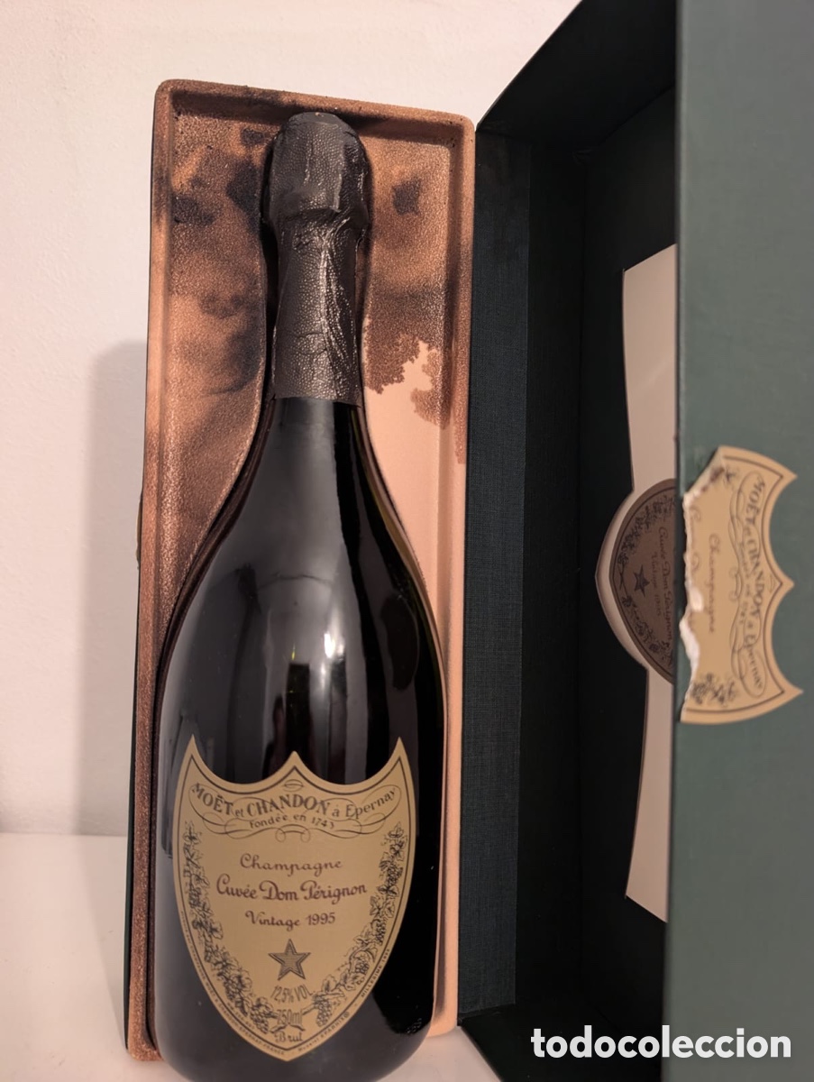 Botellas antiguas: Botella de champagne Mo&euml;t & Chandon &ndash; Dom P&eacute;rignon Cuv&eacute;e Dom P&eacute;rignon Vintage 1995