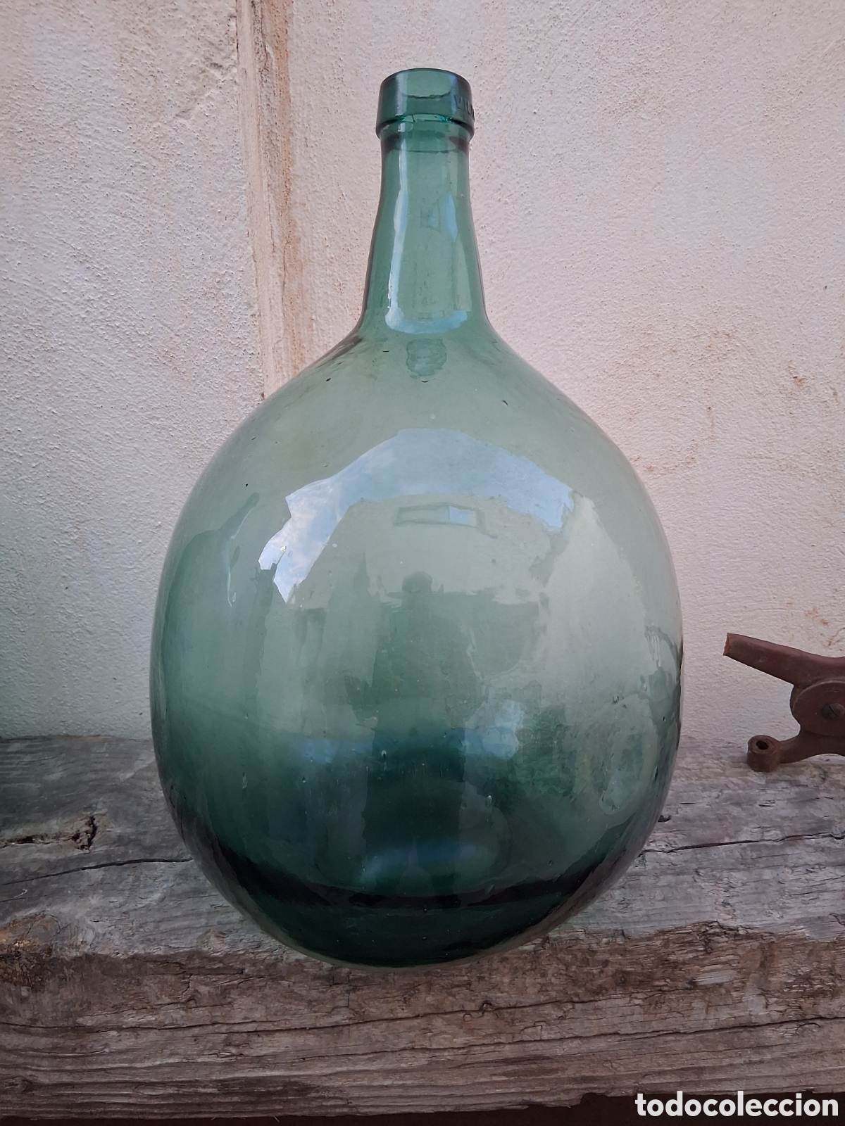 Botellas antiguas: Garrafa botella damajuana grande de 18 o 20 litros de cristal marca Vilella