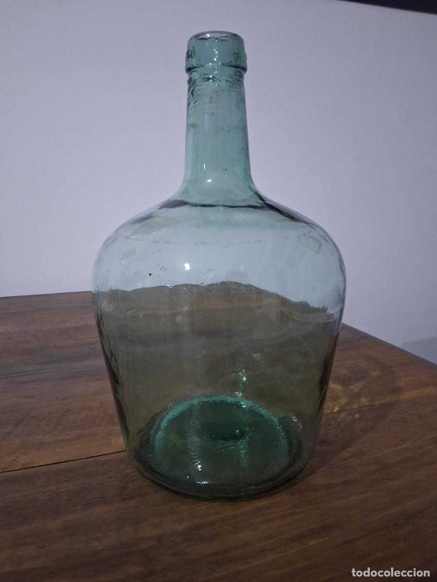 Botellas antiguas: Garrafa botella damajuana de 4 litros de cristal marca Viresa