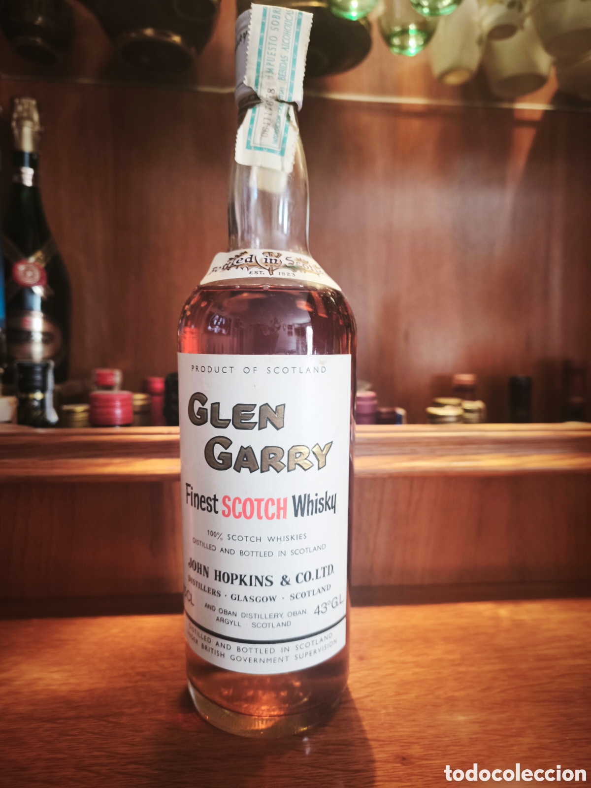 Botellas antiguas: Glen Garry Finest scotch wisky