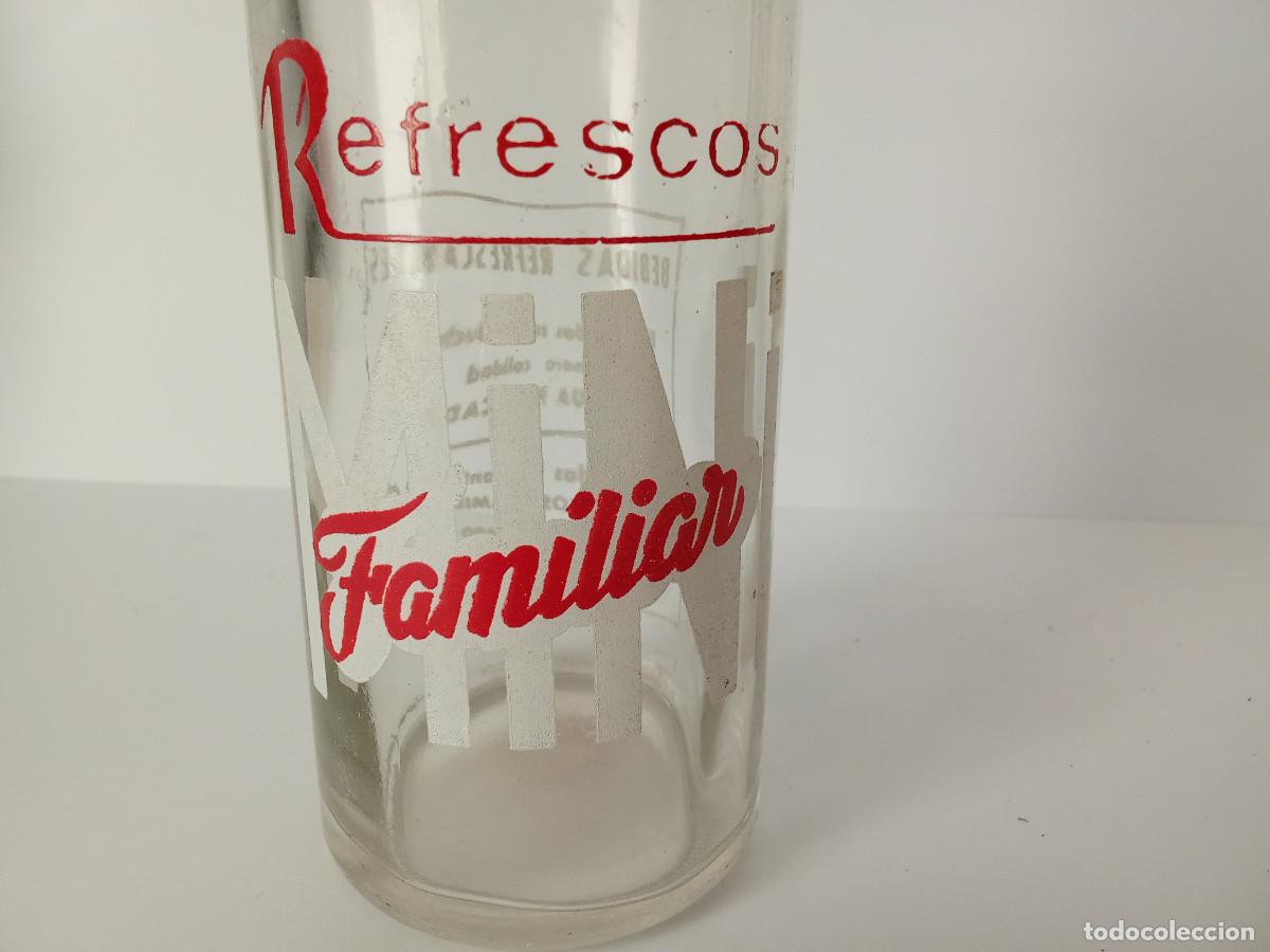 Botellas antiguas: Botella refrescos Familiar mini serigrafiada