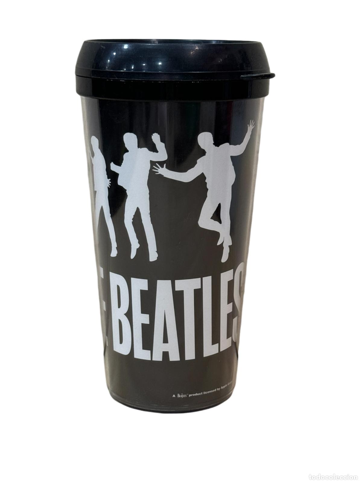 Botellas antiguas: The Beatles bote plastico negro