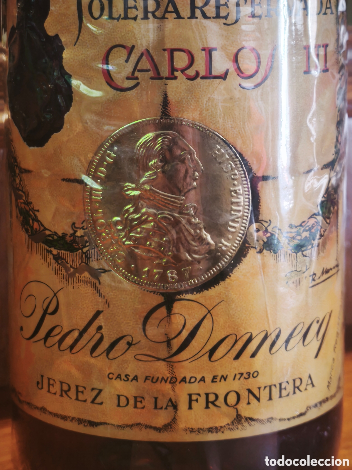 Botellas antiguas: Brandy vamos III Solera Reserva - Foto 2