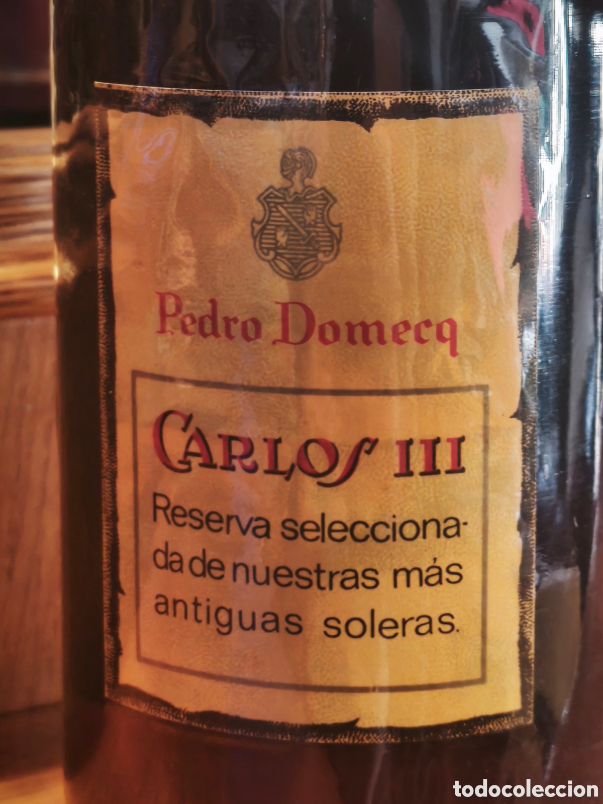 Botellas antiguas: Brandy vamos III Solera Reserva - Foto 4