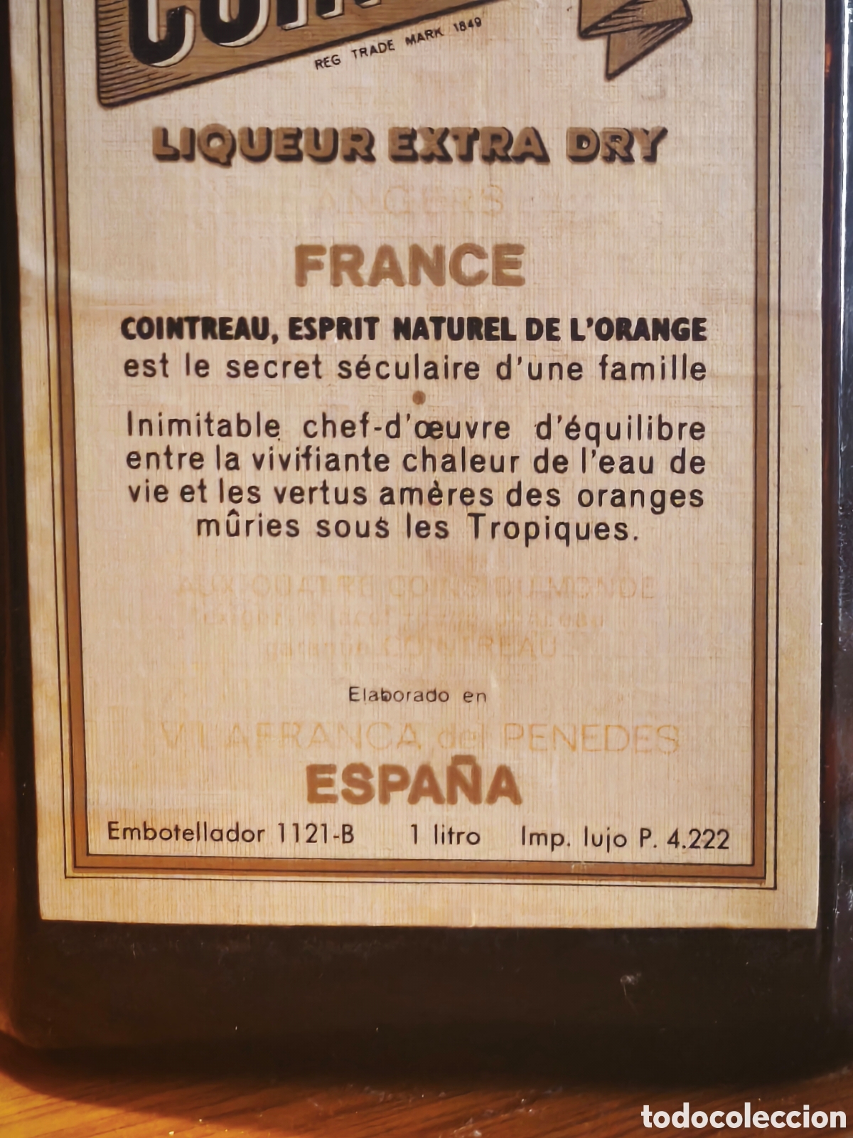 Botellas antiguas: Licor cointreau franc&eacute;s. - Foto 2
