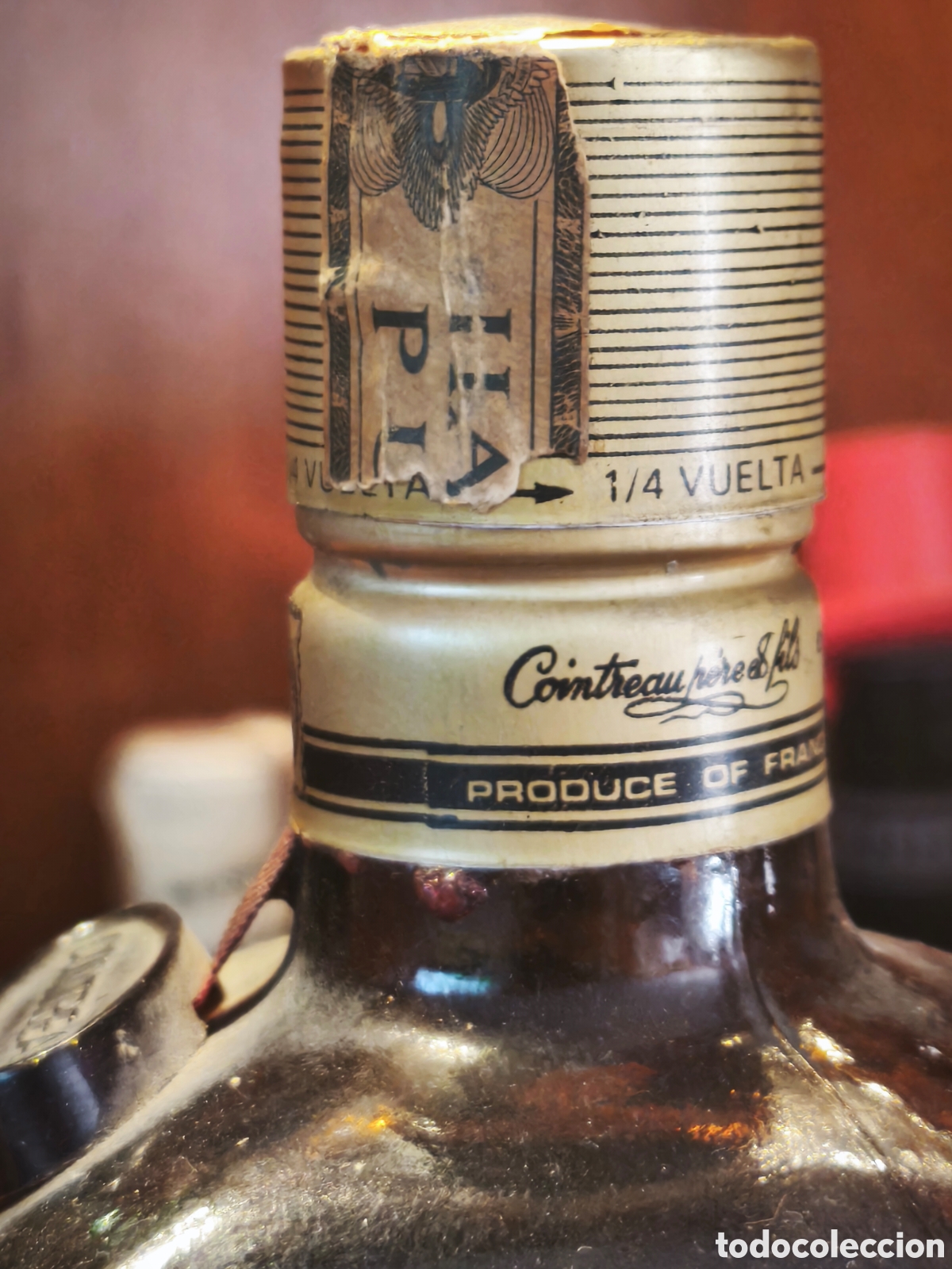 Botellas antiguas: Licor cointreau franc&eacute;s. - Foto 5