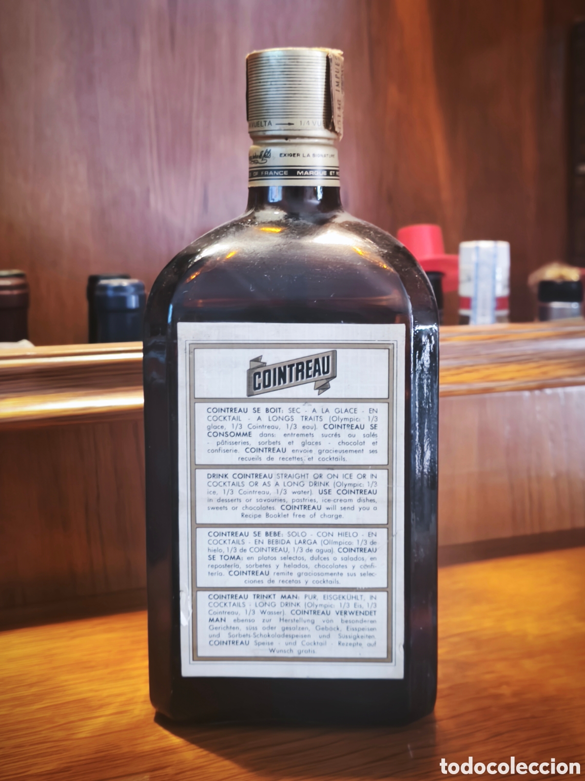 Botellas antiguas: Licor cointreau franc&eacute;s. - Foto 6