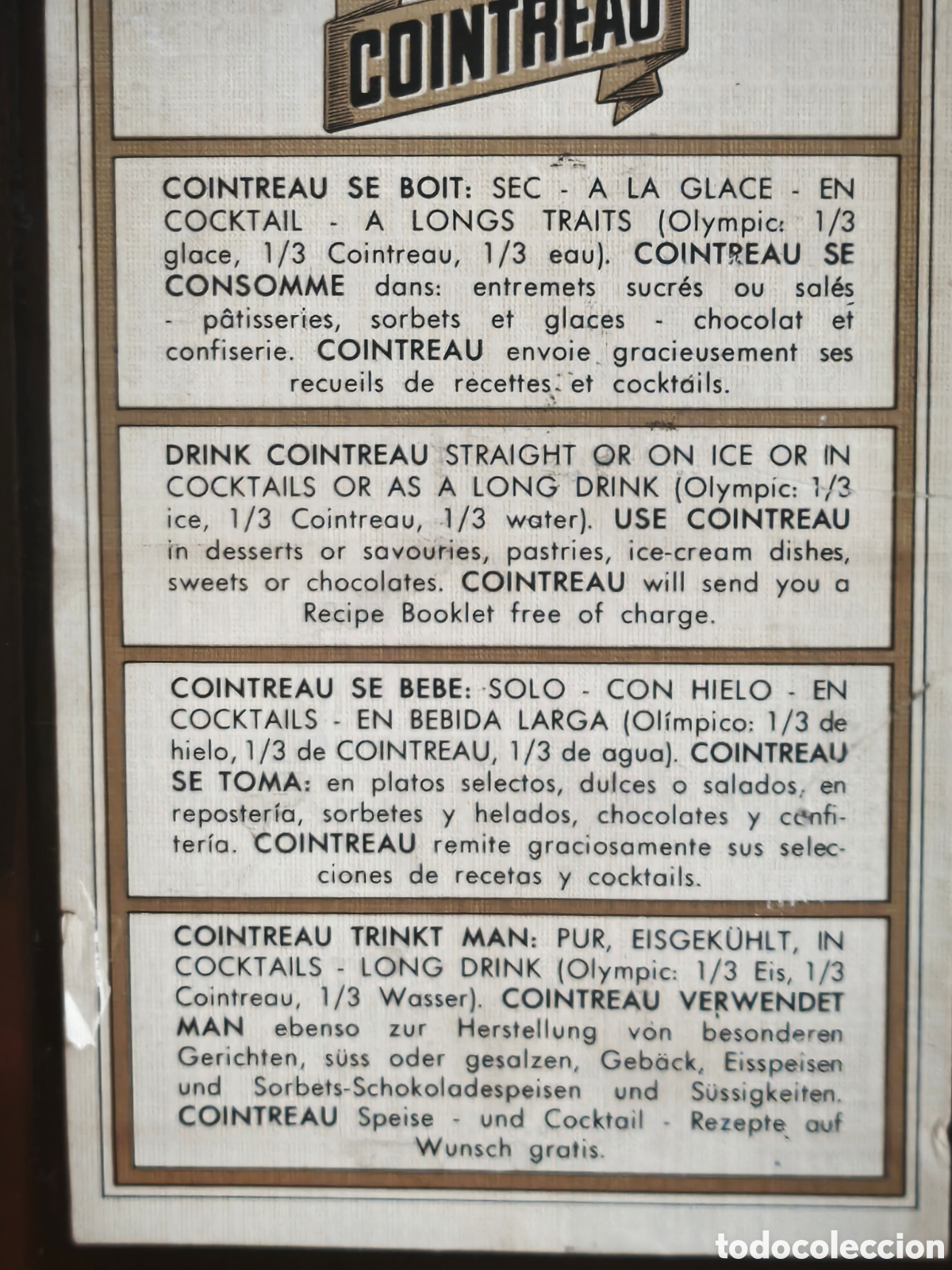 Botellas antiguas: Licor cointreau franc&eacute;s. - Foto 7