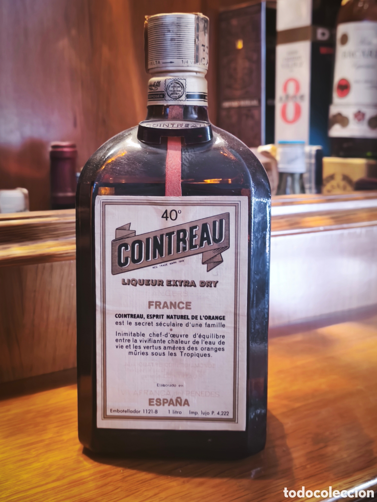 Botellas antiguas: Licor cointreau franc&eacute;s.