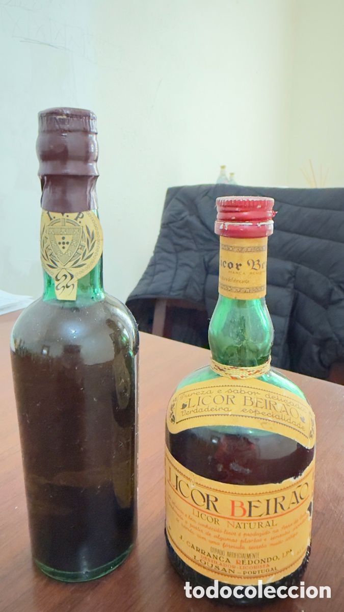 Botellas antiguas: Botellines origen portugu&eacute;s - Foto 2