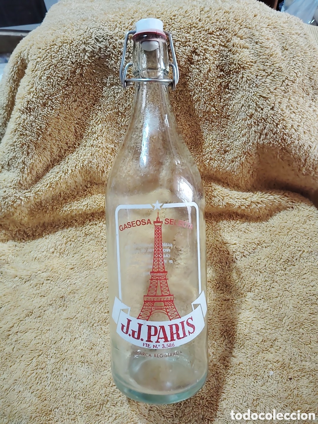 Botellas antiguas: J.J. PARIS. BOTELLA DE GASEOSA - Foto 2
