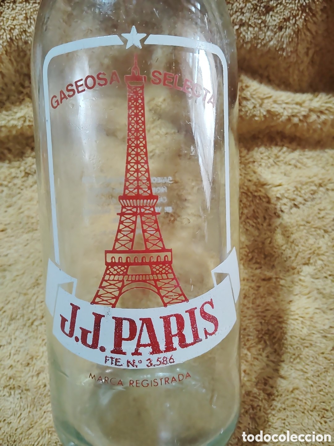 Botellas antiguas: J.J. PARIS. BOTELLA DE GASEOSA
