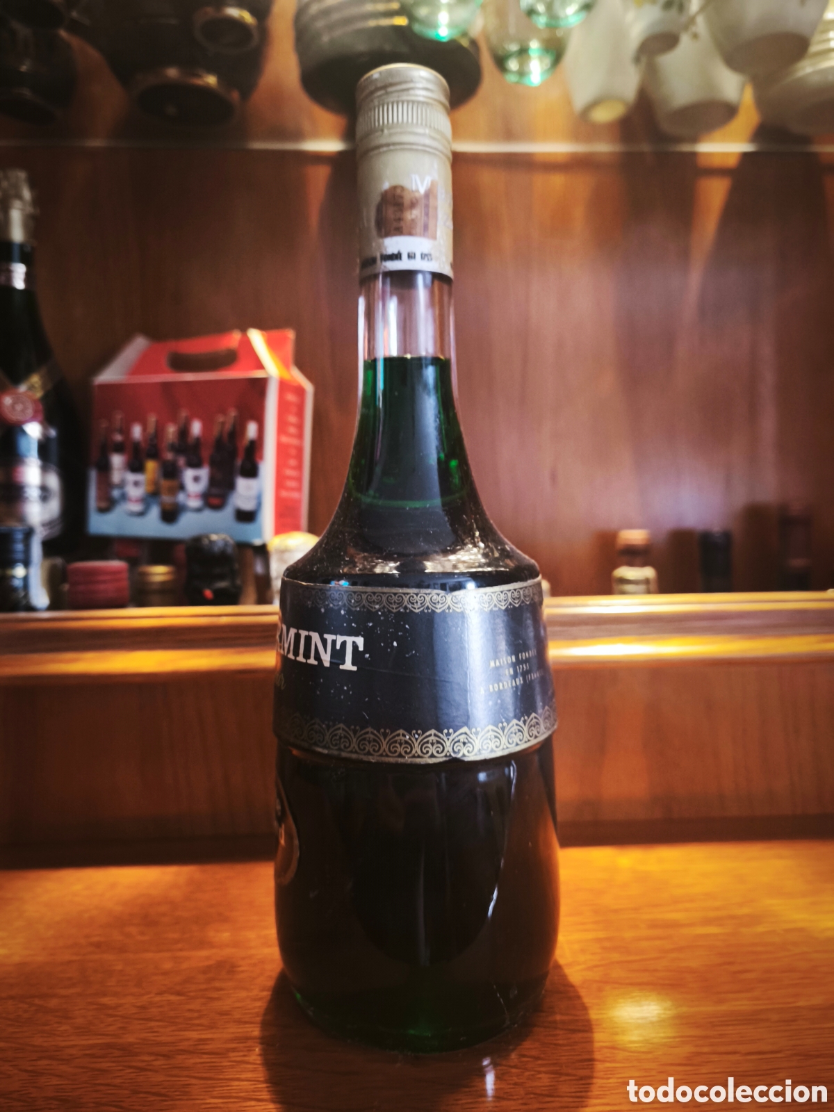Botellas antiguas: Licor peppermint marca Marie Brizard - Foto 5