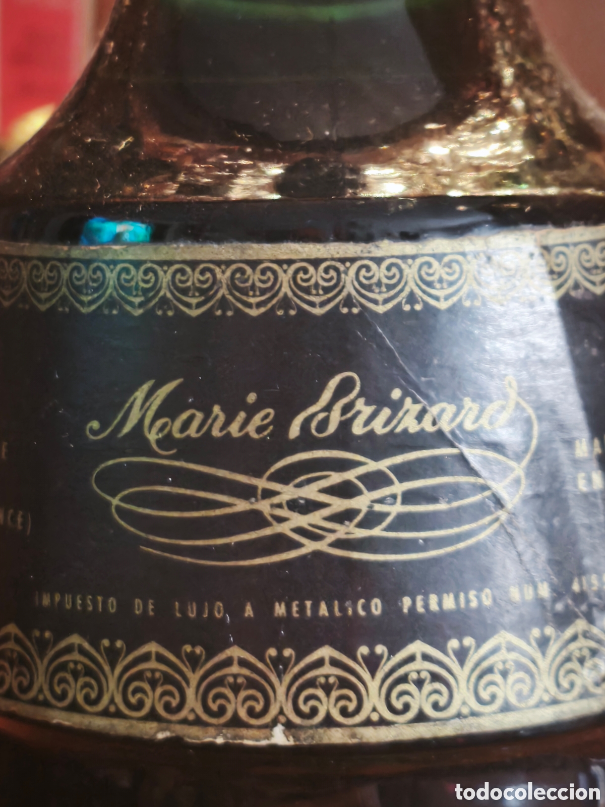 Botellas antiguas: Licor peppermint marca Marie Brizard - Foto 6