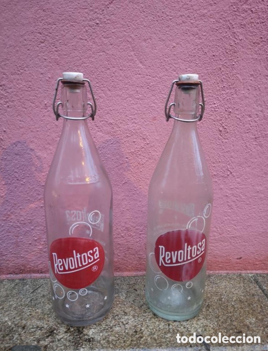 Botellas antiguas: Caja y botellas La Revoltosa - Foto 3