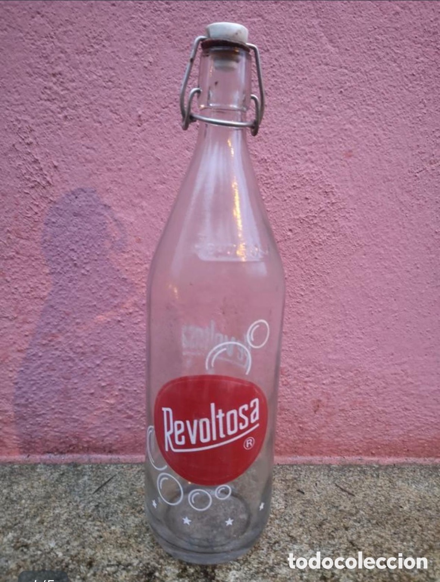 Botellas antiguas: Caja y botellas La Revoltosa - Foto 4