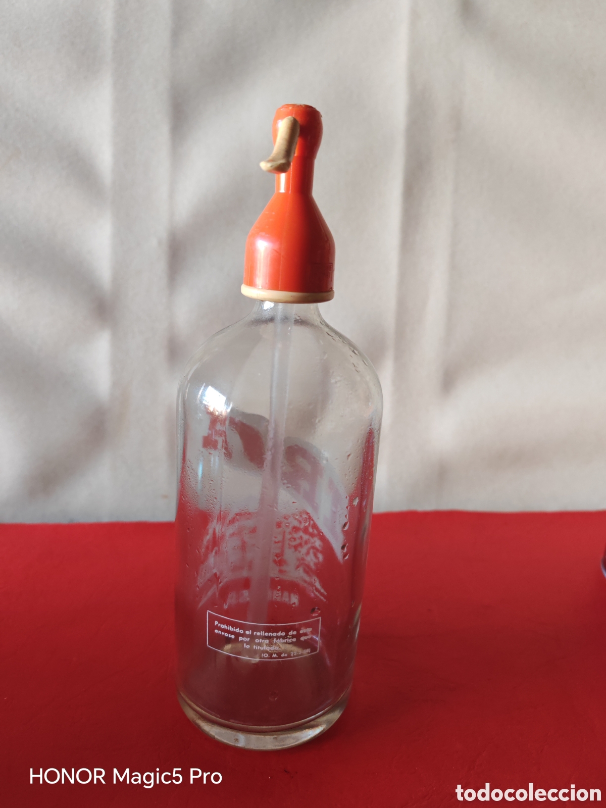 Botellas antiguas: Antiguo sif&oacute;n IRSA. Manresa - Foto 2