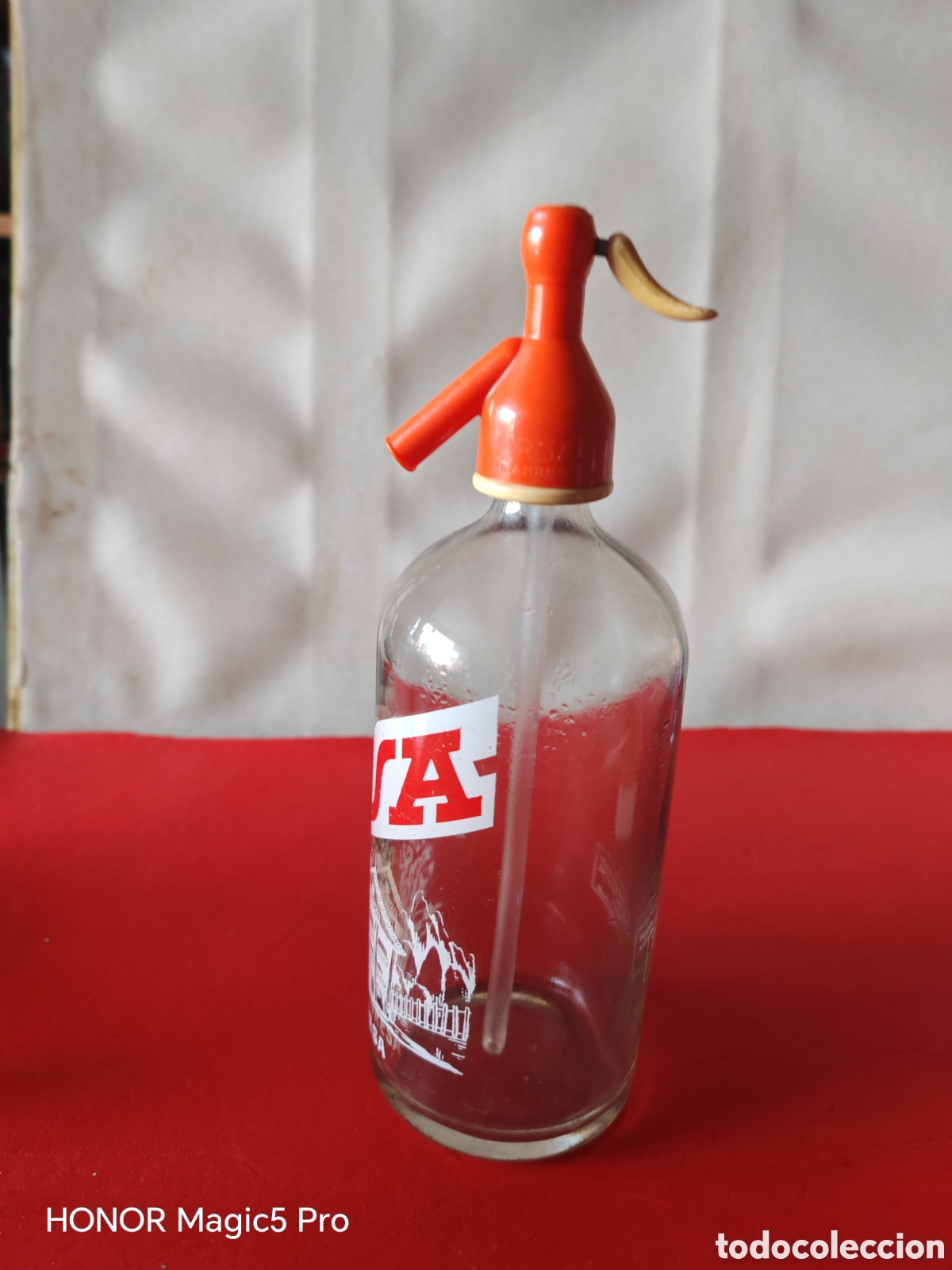 Botellas antiguas: Antiguo sif&oacute;n IRSA. Manresa - Foto 4