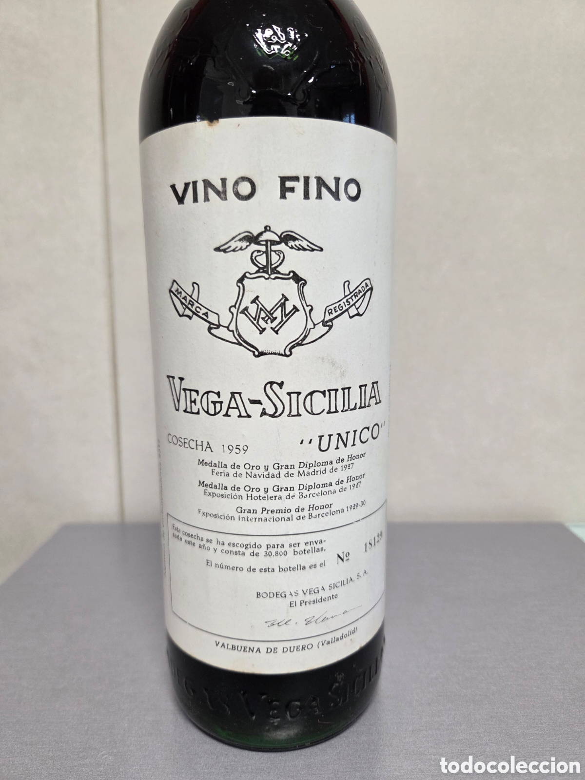 Botellas antiguas: Vega Sicilia Unico 1959 - 18129